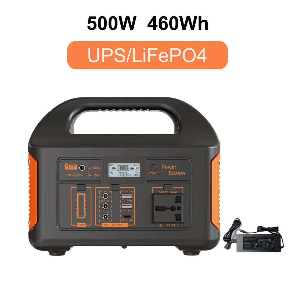 Gaiaray 300W 500W 460.8Wh Portable Power Station Solar Generator AC 110V Emergency Power Plant Power Bank for Home Camping RV