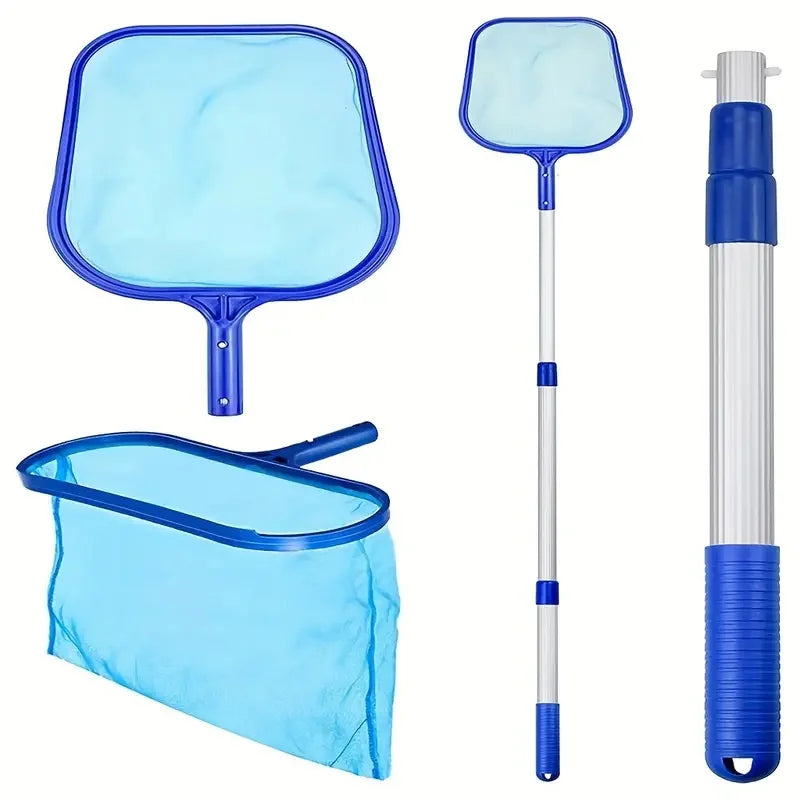 Adjustable Telescopic Pool Skimmer Net Fine Mesh Leaf Cleaner
