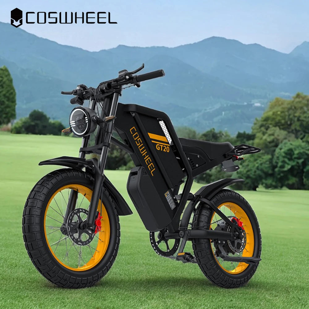 COSWHEEL GT20 Max Electric Motorcycles 2000W Brushless Gearless Motors 60V40AH Lithium Battery Speed 70Kmh Adult Off Road Ebike