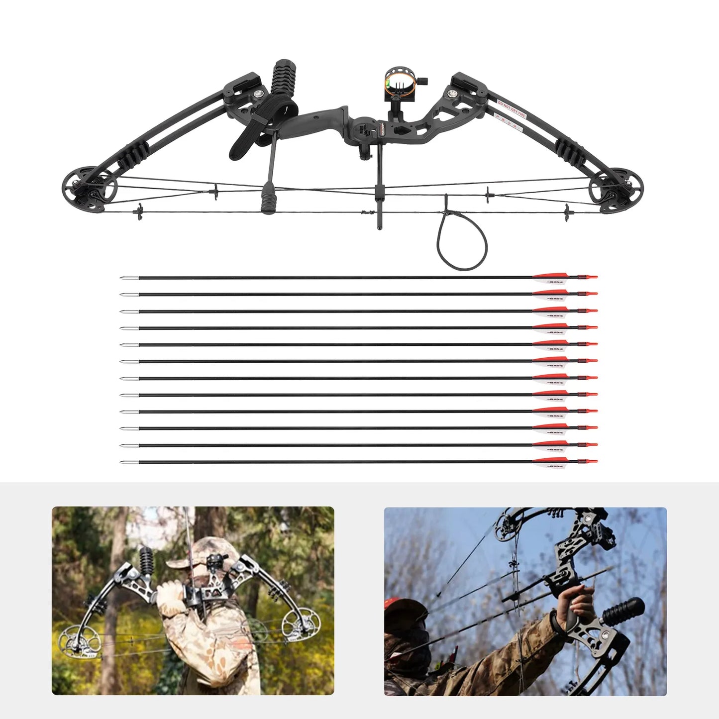 Compound Bow For Adults Right Hand Hunting Kit With Quiver