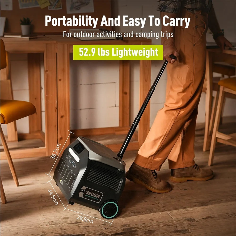 Portable Power Station With LiFePO4 Battery Solar Generator Backup