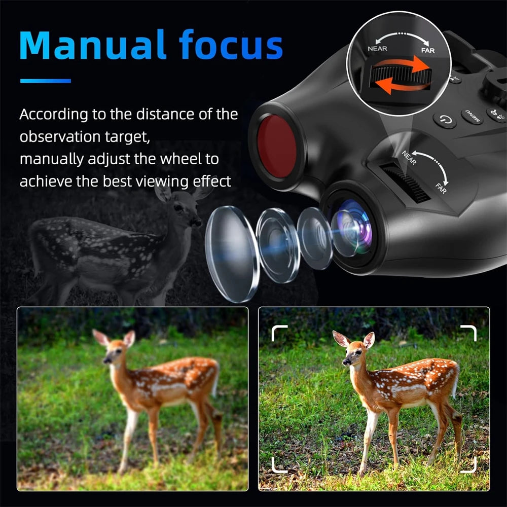 GTMEDIA N4 HD Night Vision Binoculars Infrared Night-Visions Goggles 300M Full Darkness Day/Night Use For Hunting Photos Videos