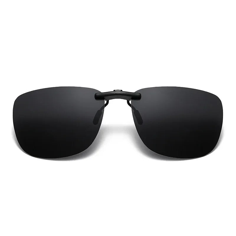 Dawndesslo Square Clip On Sunglasses Polarized UV400 Night Vision