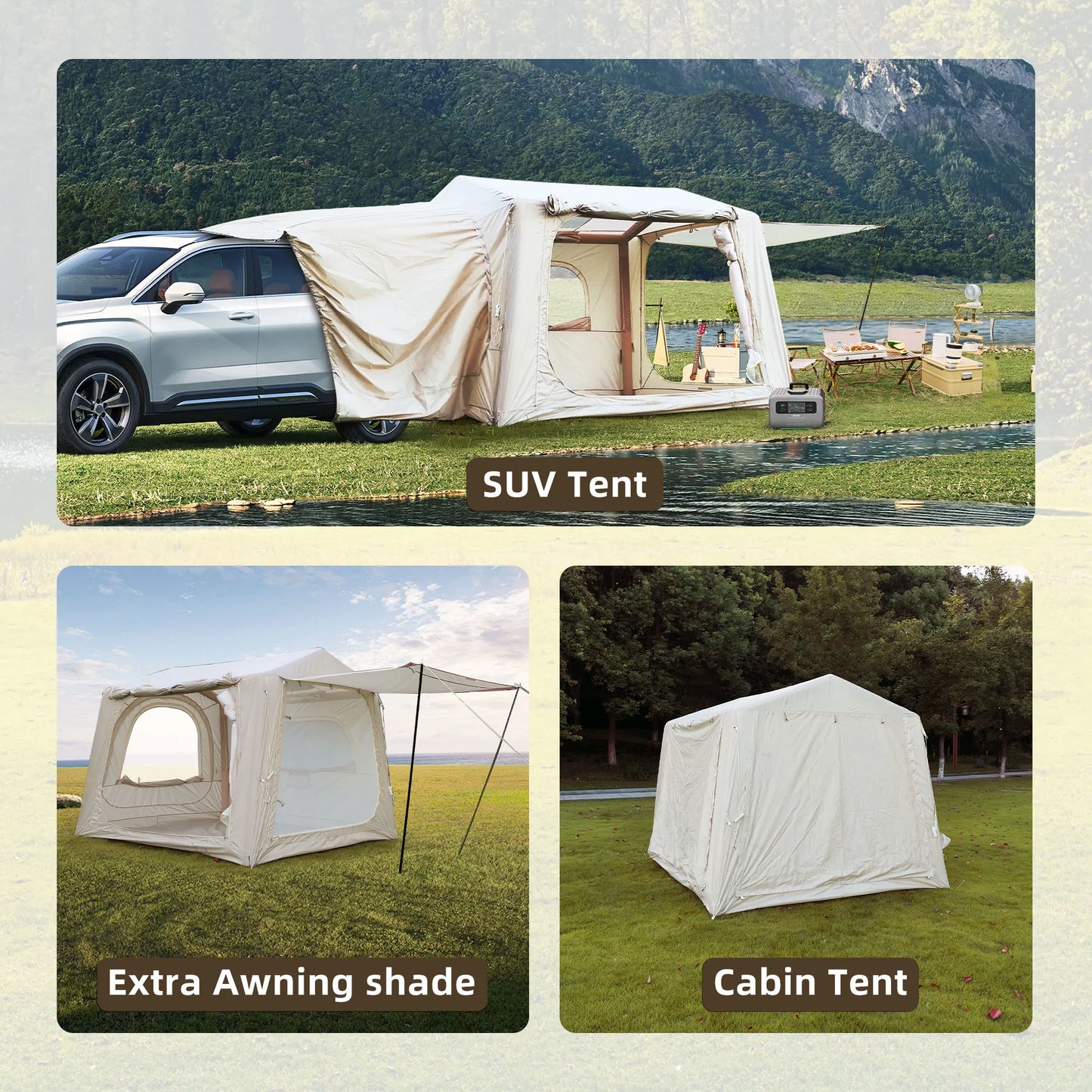 Inflatable Camping Tent With Easy Setup Waterproof Air Glamping Tent