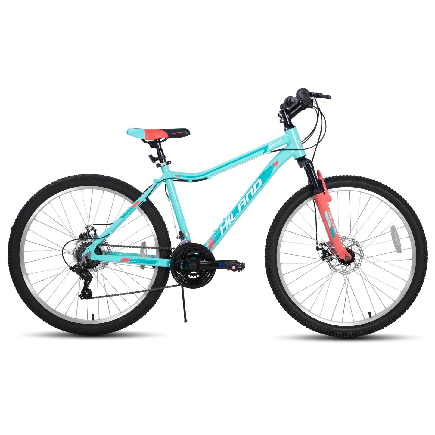 HILAND Mountain Bike for Women, 21 Speed Front Suspension
