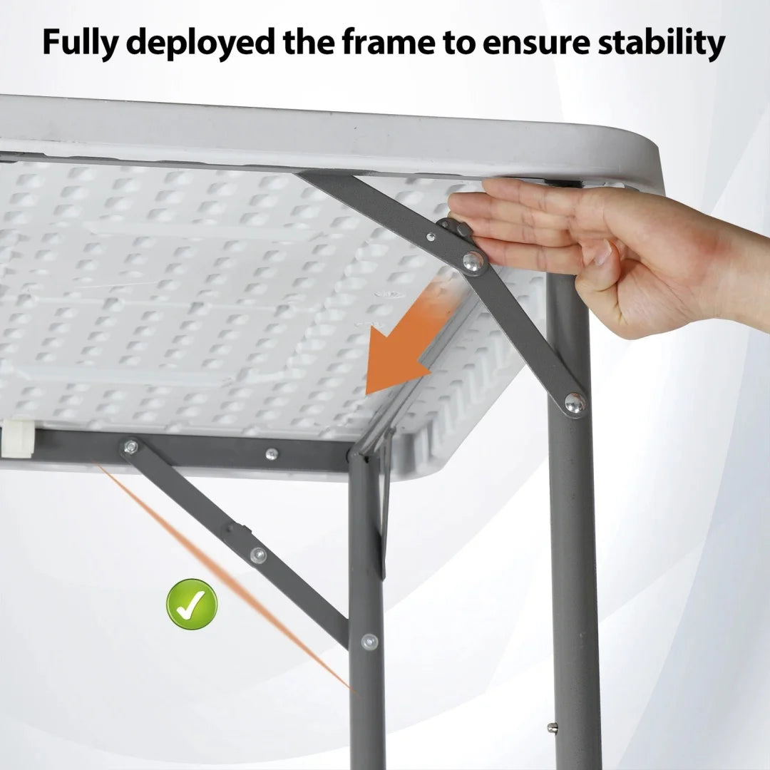 3 Foot Square Folding Card Table Indoor Outdoor Plastic Table w/Carrying Handle