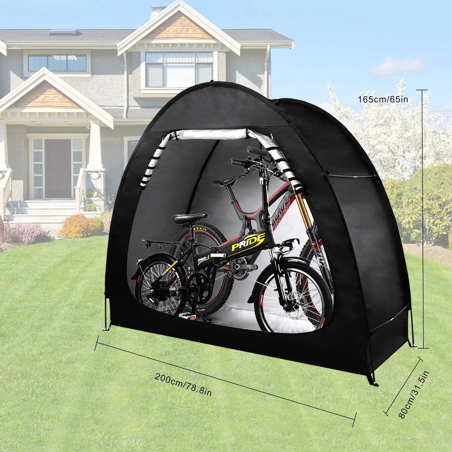 Foldable Outdoor Bicycle Tent With Large Storage Space Waterproof