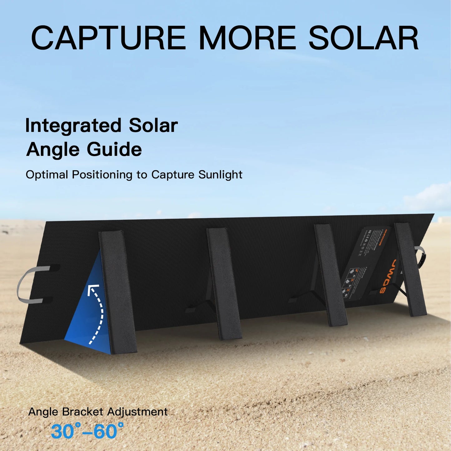 MHPOWOS 220W 40V Portable Solar Panel Kit 23.5% High Efficiency Folding Solar Charger with MC-4 Output for Power Station Camping
