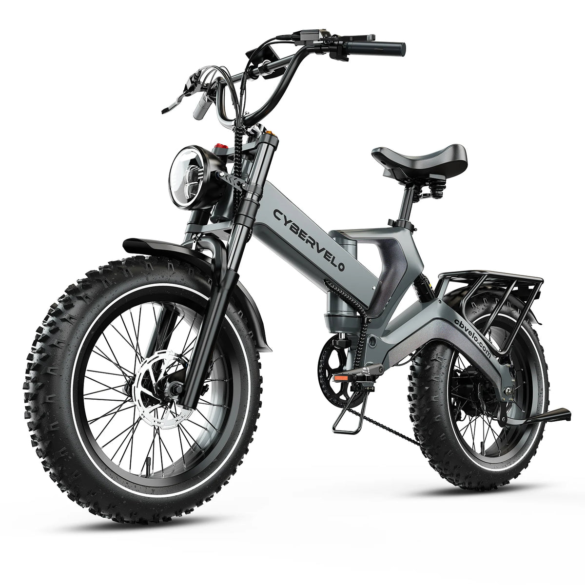 Cybervelo EK6 Foldable Fat Tire Electric Bike With Removable Battery