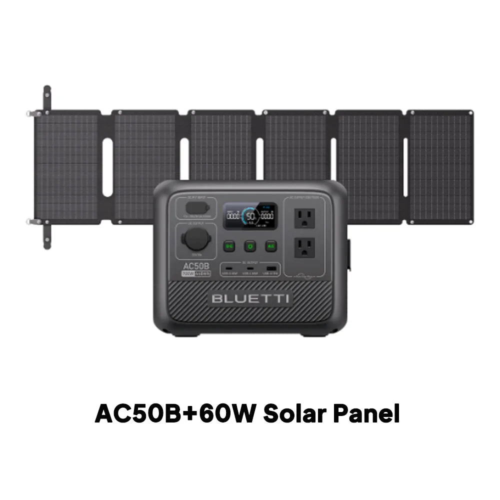 BLUETTI AC50B Portable Power Station | 700W 448Wh Solar Generator Lightweight for Outdoor Camping RV Travel Home Backup Emergenc