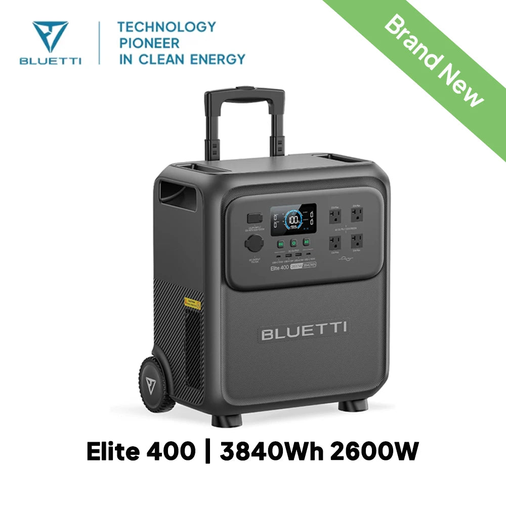 Bluetti Elite 400 Portable Power Station Solar Generator Home Backup