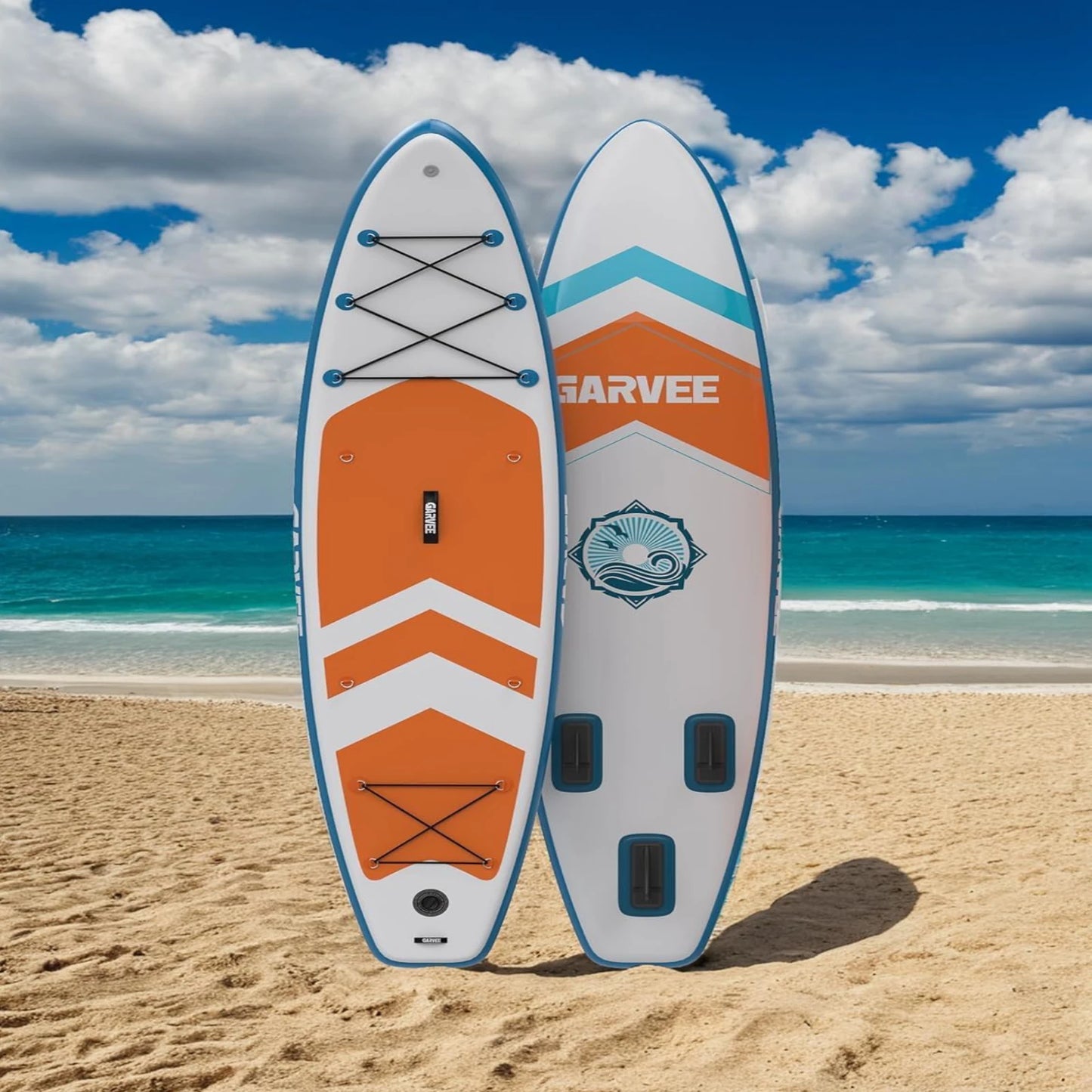 Inflatable Stand Up Paddle Board, Portable and Durable Inflatable SUP Board Designed for Paddling, Balance Training, and Water Recreation, Suitable for Lakes, Rivers, and Coastal Use.