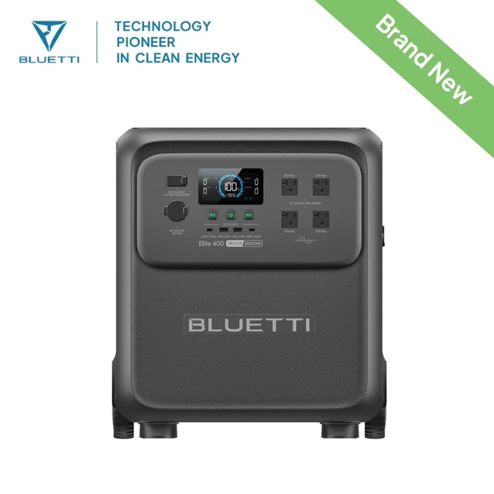 Bluetti Elite 400 Portable Power Station Solar Generator Home Backup