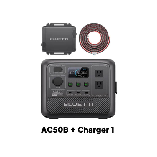 BLUETTI AC50B Portable Power Station | 700W 448Wh Solar Generator Lightweight for Outdoor Camping RV Travel Home Backup Emergenc