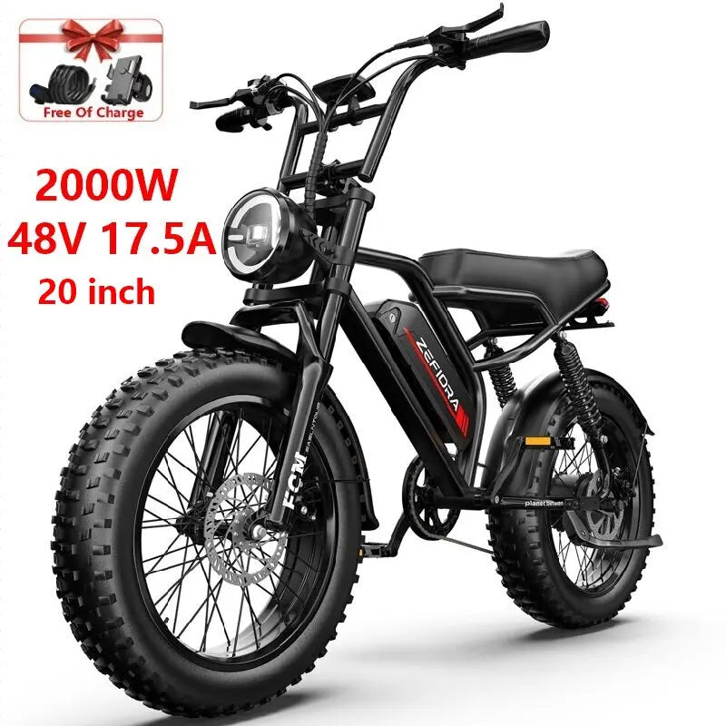 ZEFIORA Wild Beast Electric Bike UL2849 45 Degree Climbing Brake
