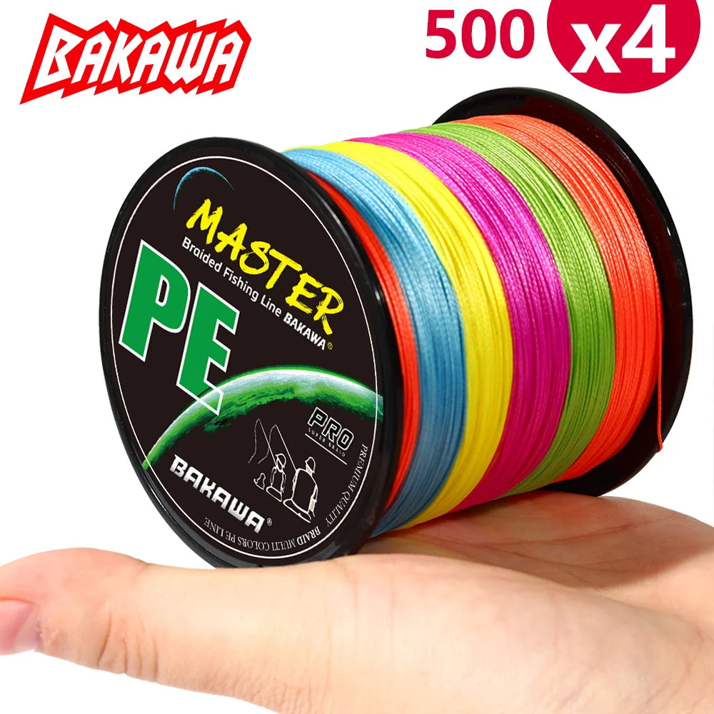 Bakawa 4 Strands Braided PE Fishing Line Durable Quality