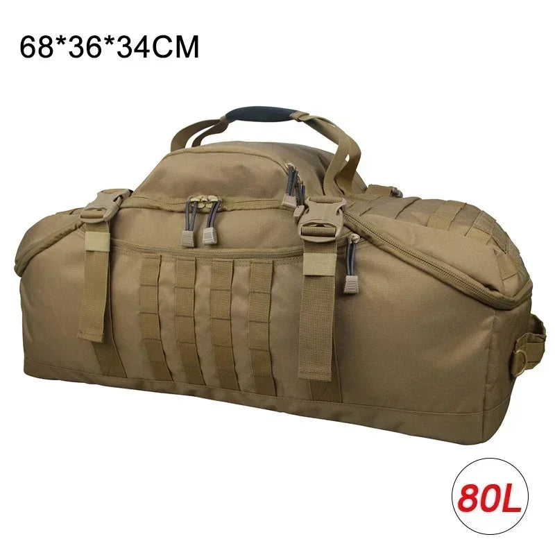 Molle Tactical Duffle Bag for Camping and Travel Gear