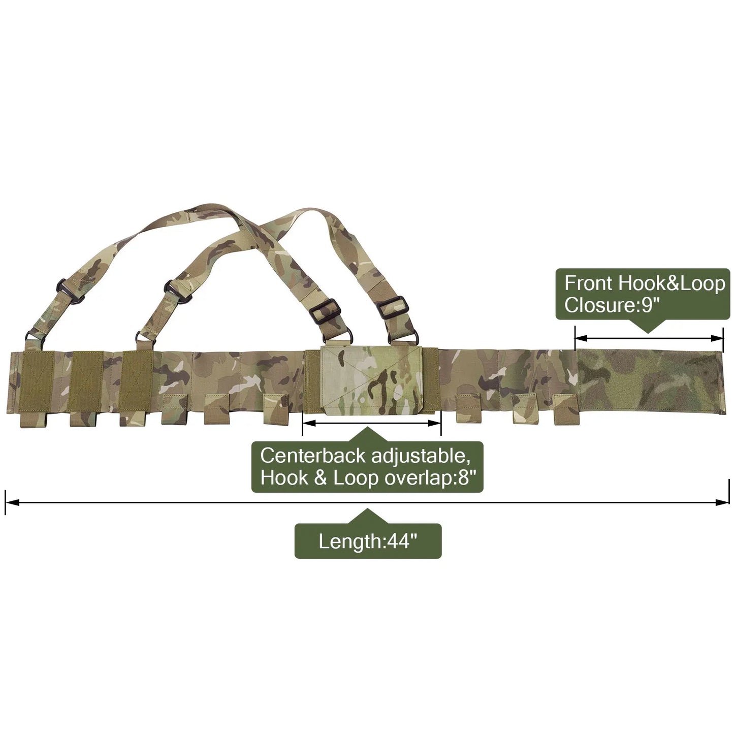 KRYDEX Tactical Ready Chest Rig Low Vis Concealed Carry Vest