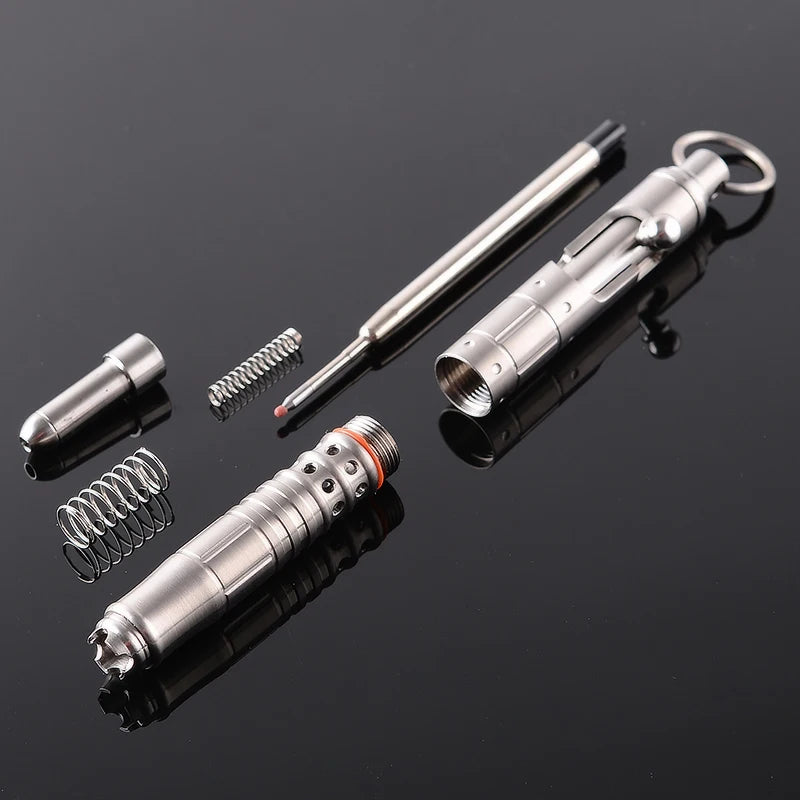 Titanium TC4 Bolt Tactical Pen Glass Breaker Self-Defense EDC Tool