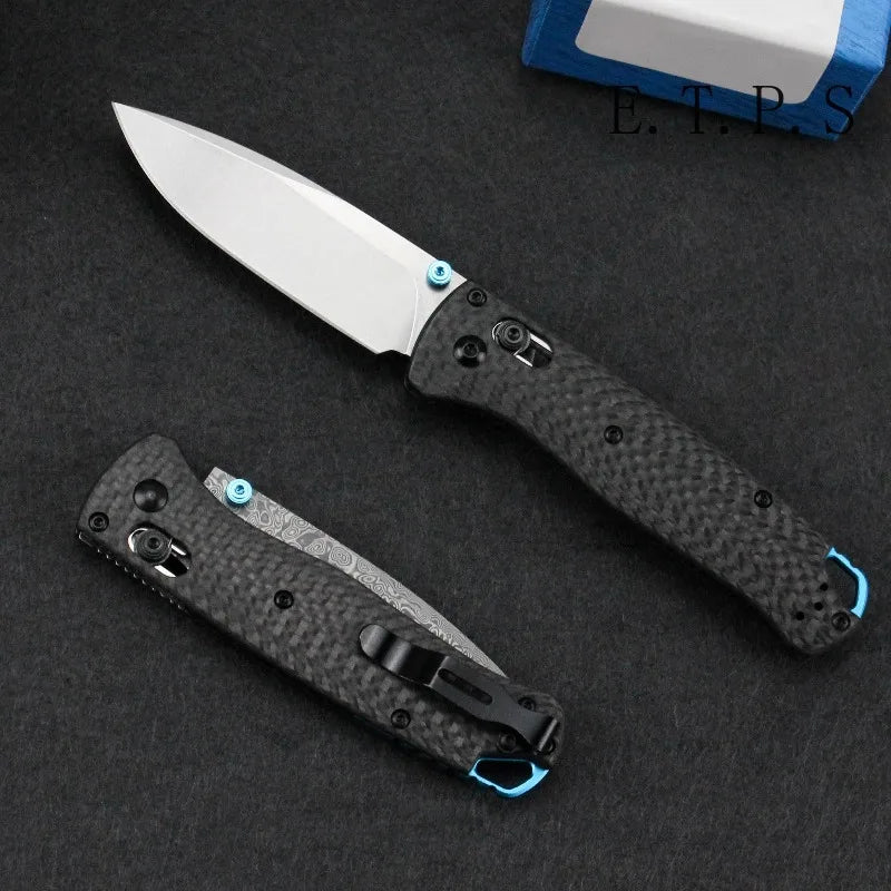 DIY Supplies Bugout 535 Outdoor Folding Knife With Damascus Steel Blade