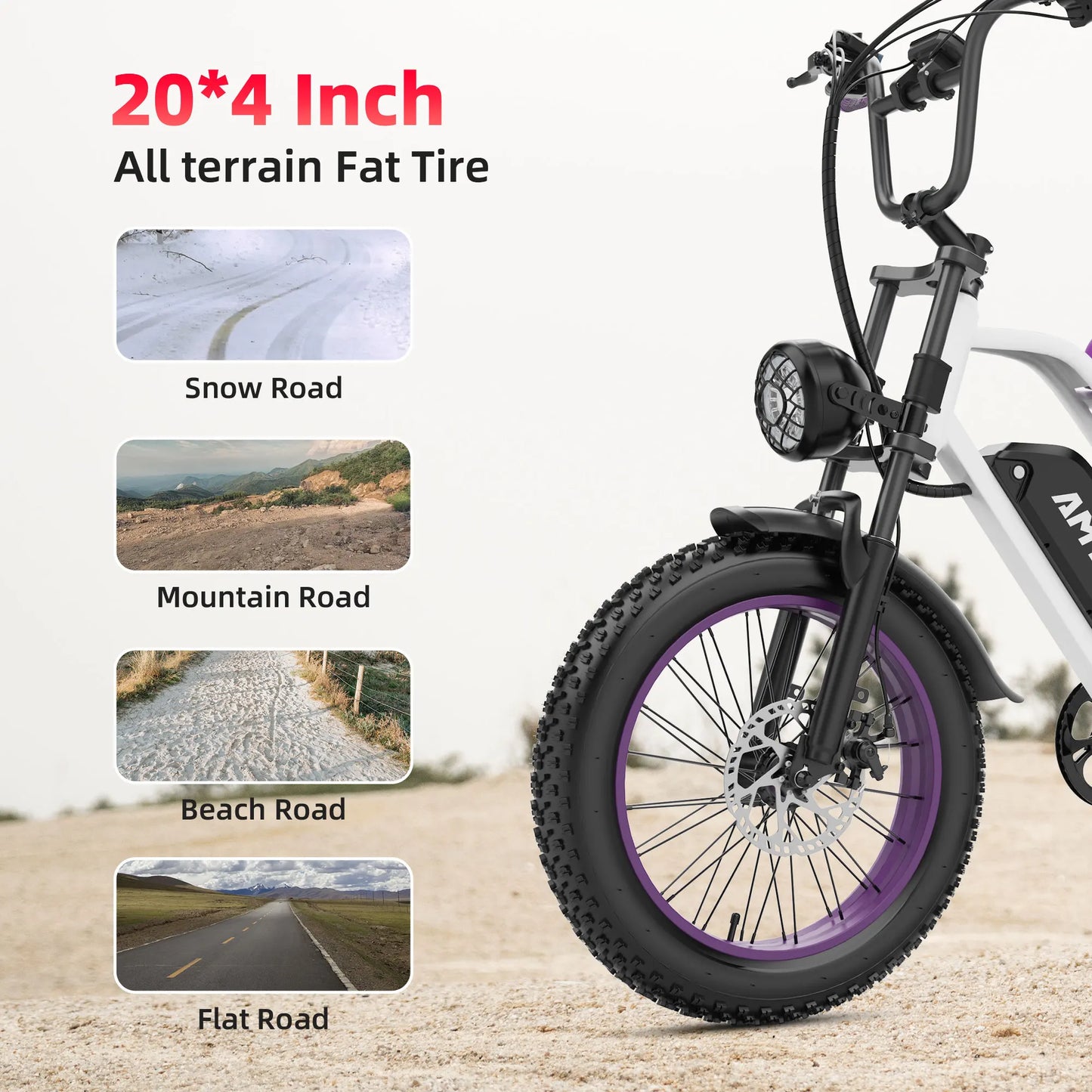 AMYET V9-G60 Adults Electric Bike 1000W Motor Bicycle 48V 20AH 20“ Tire Ebike Electric E Bikes Mountain Moped Ebikes For Men