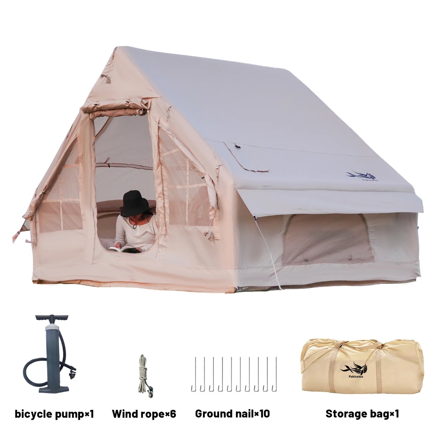 Pakicetus Inflatable Camping Tent With Quick Setup Airframe