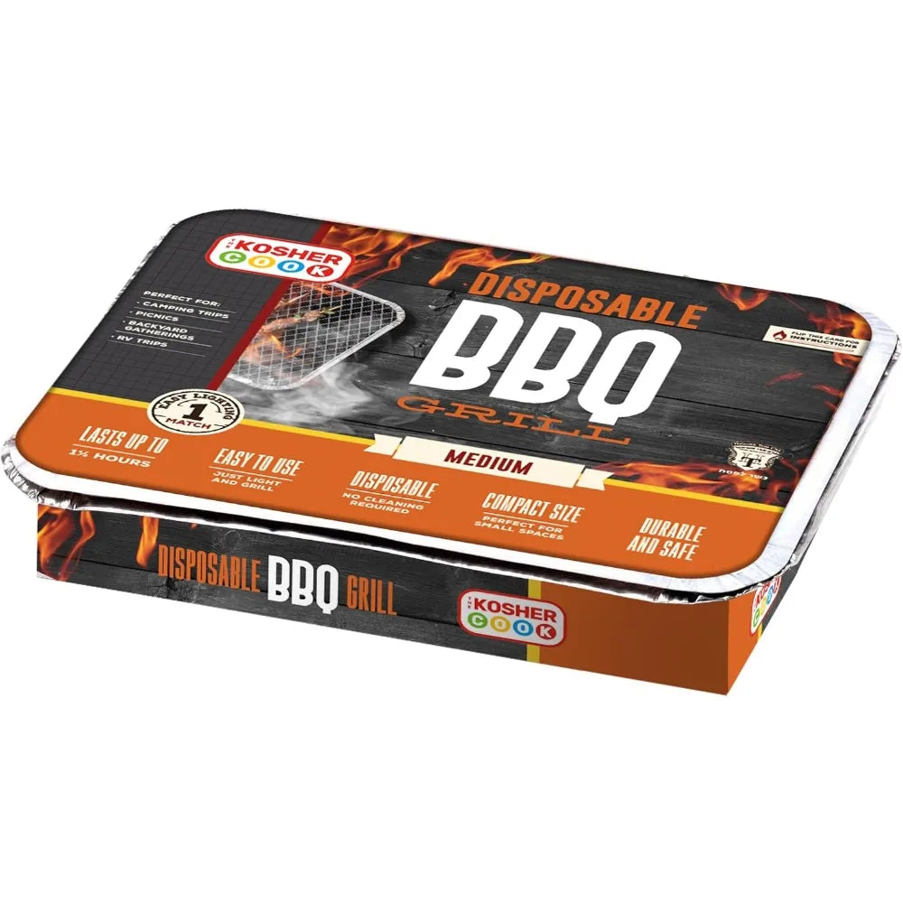 Ready to Use Portable Charcoal Grill Easy Light Disposable BBQ for Outdoor Cooking