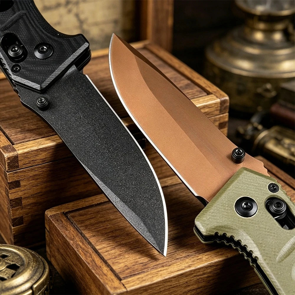DIY Supplies Small Folding Outdoor Pocket Knife D2 Steel G10 Handle