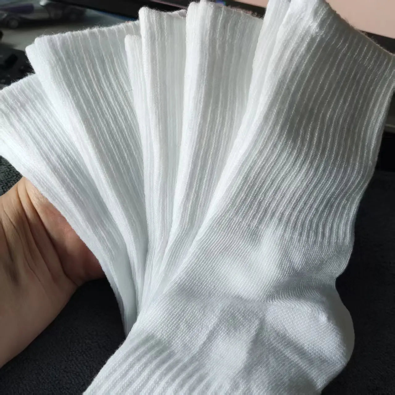 Men Mid Length Sports Socks Breathable Anti Odor Sweat Absorbing