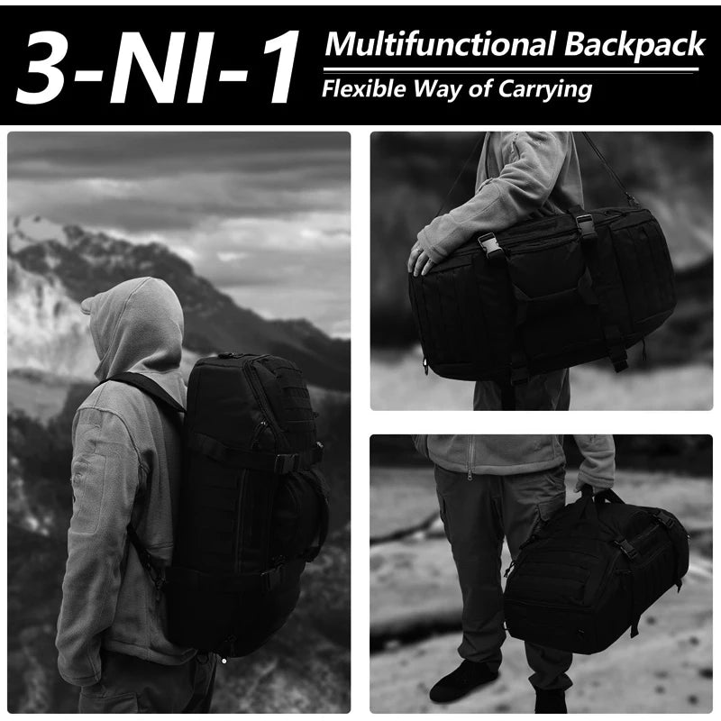 LQARMY Tactical Duffle Bag for Camping and Hiking