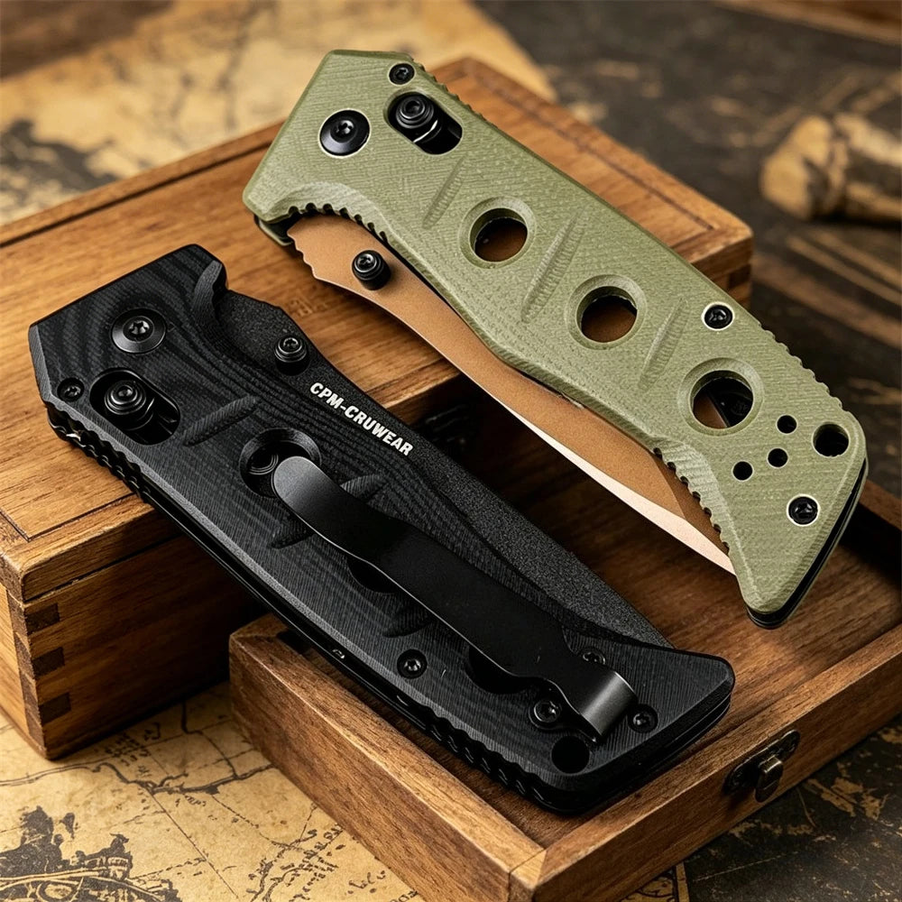 DIY Supplies Small Folding Outdoor Pocket Knife D2 Steel G10 Handle
