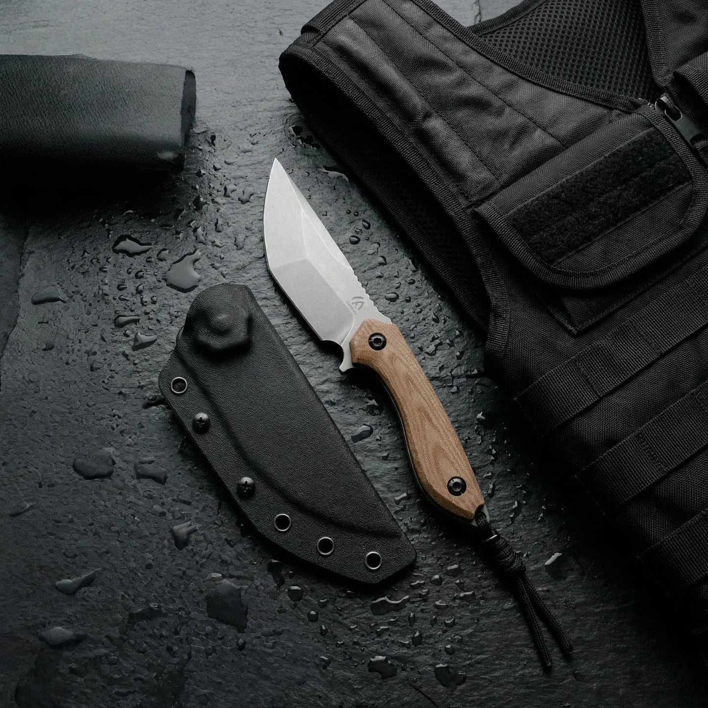 HUANGFU Fixed Blade Knife Outdoor Camping Tool High Hardness Steel