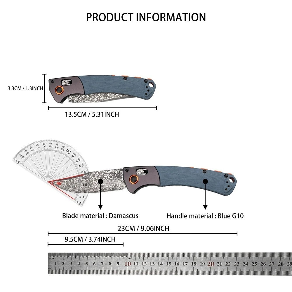 DIY Supplies Damascus Folding Knife EDC Outdoor Pocket Knife
