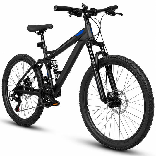 Full Suspension Mountain Bike With 21 Speed Disc Brakes