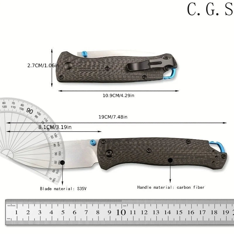 DIY Supplies Axis Lock BM 533 535 Carbon Fiber EDC Folding Knife Outdoor Camping