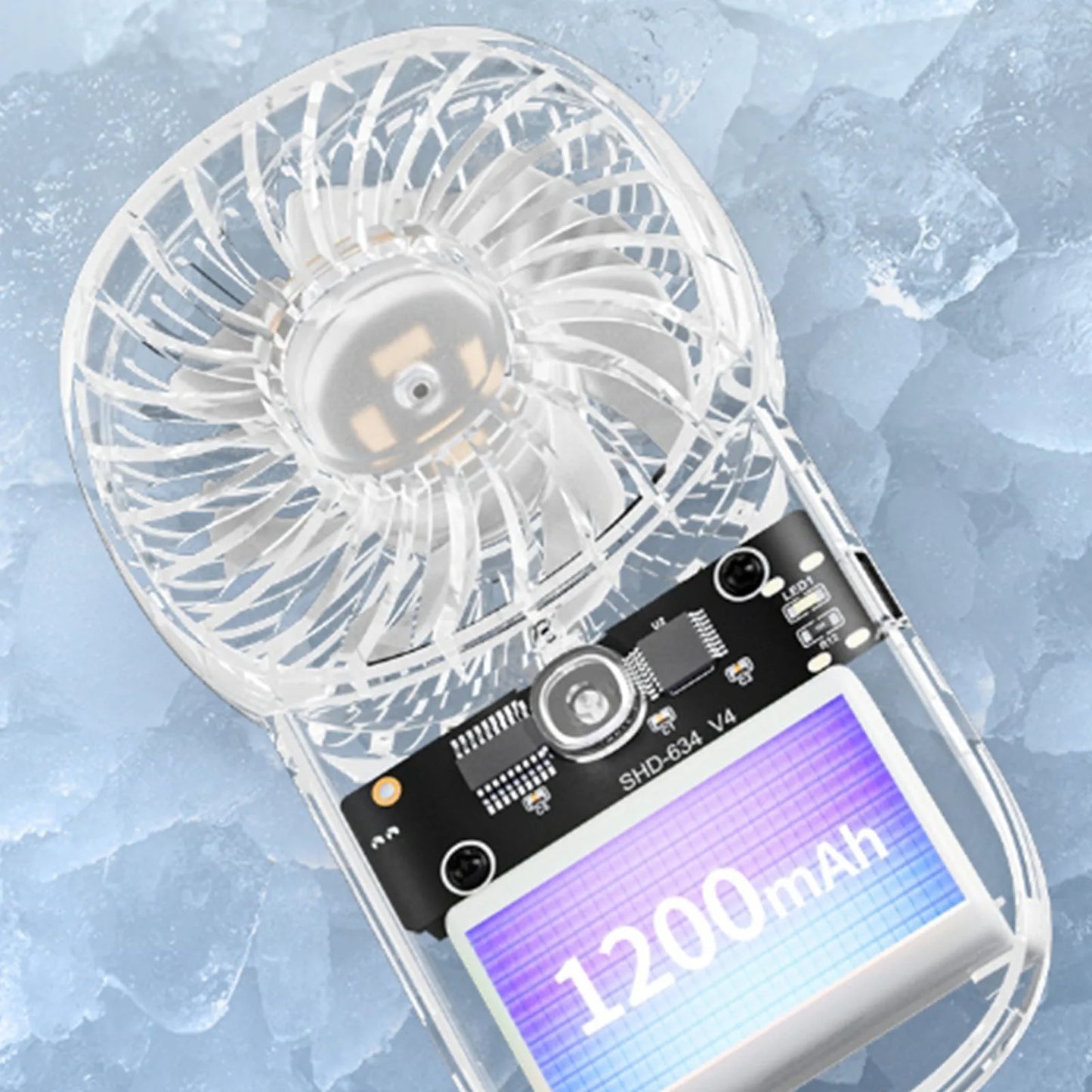 Portable Neck Fan USB Rechargeable Foldable 1200mAh Battery For Walking