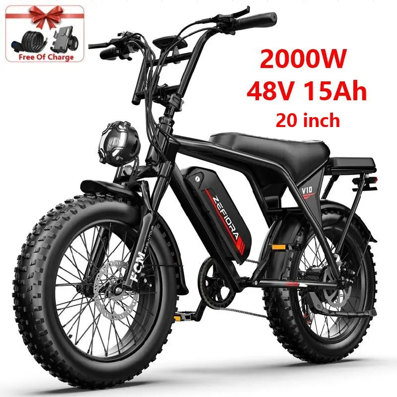 ZEFIORA Wild Beast Electric Bike UL2849 45 Degree Climbing Brake