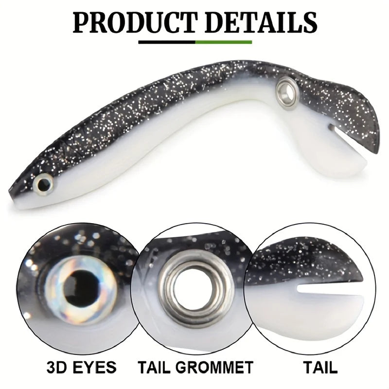 Bionic Soft Bait Lure Kit 5-Piece Sliding Mechanism Realistic