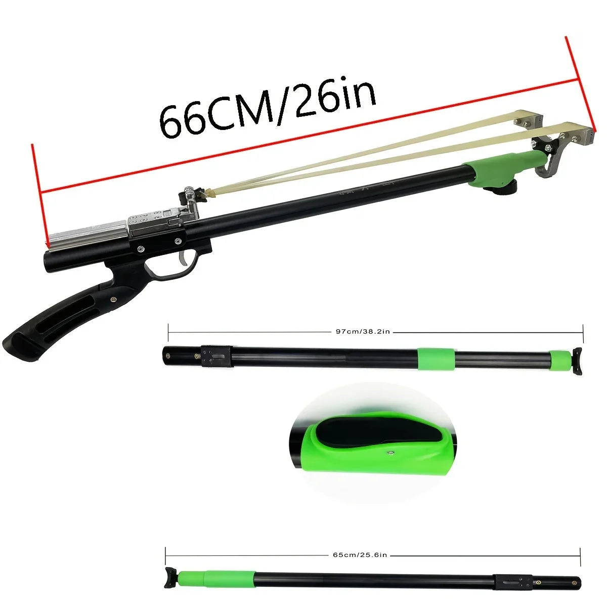 Slingshot Launcher With Telescopic Rods For Precision Hunting
