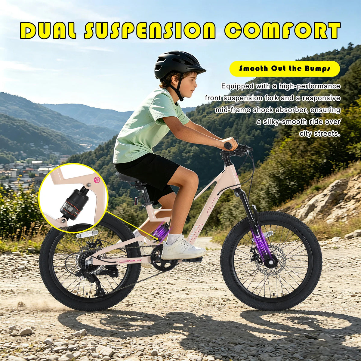 AIVA Knight Full Suspension City Bike With Seven Speed Gearing