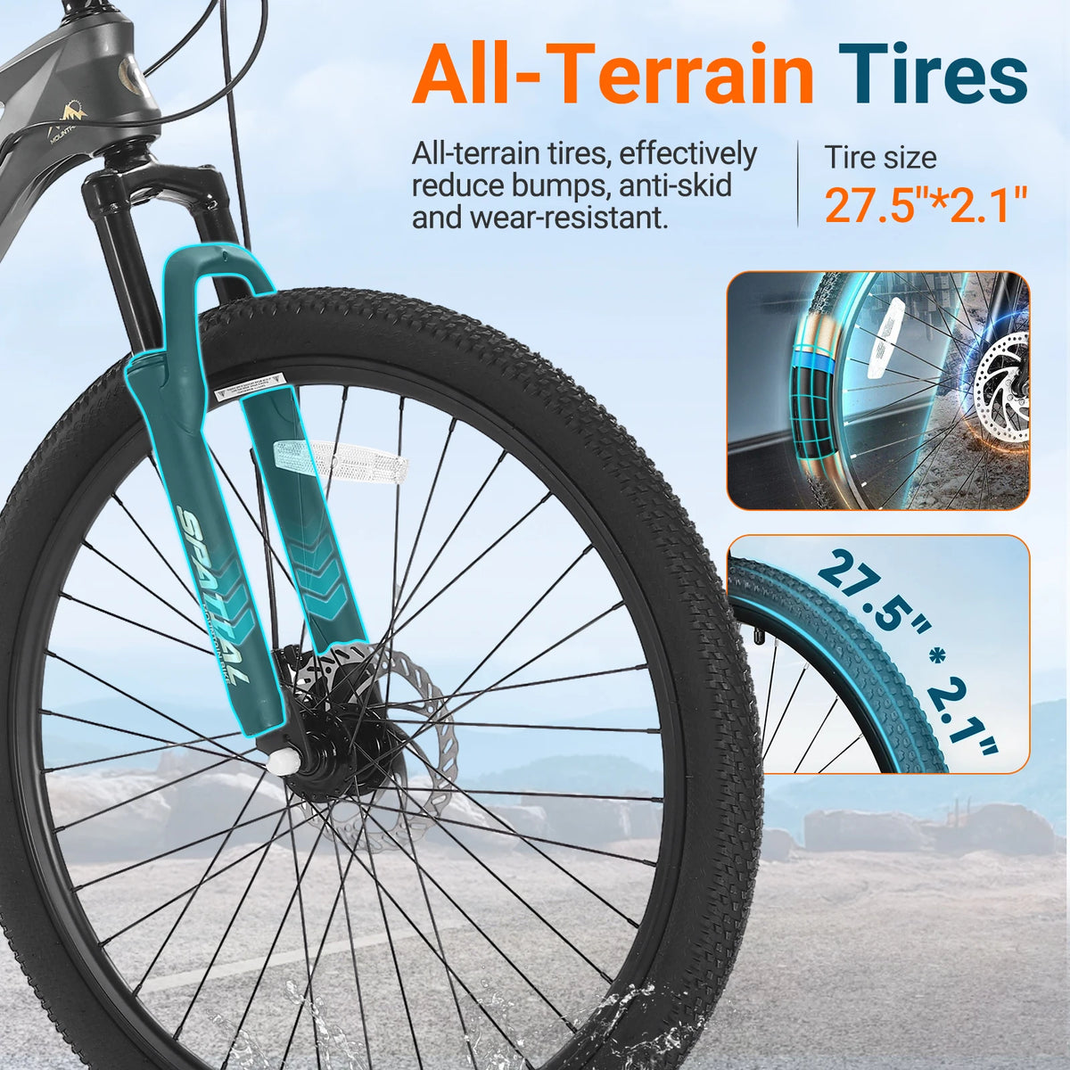 Spatial Hardtail Mountain Bike With Alloy Frame And Disc Brakes