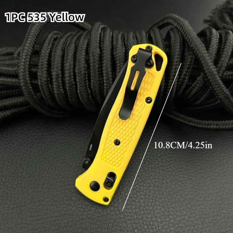 DIY Supplies Folding Pocket Knife Drop Point 440C Nylon Fiber