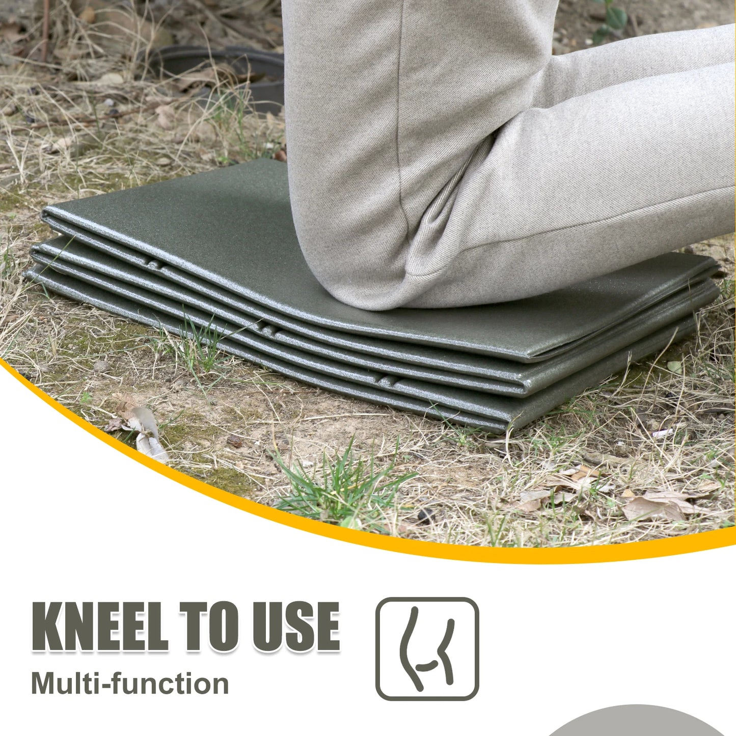 Tactical Foldable Sleeping Mat Waterproof Kneeling Pad Outdoors