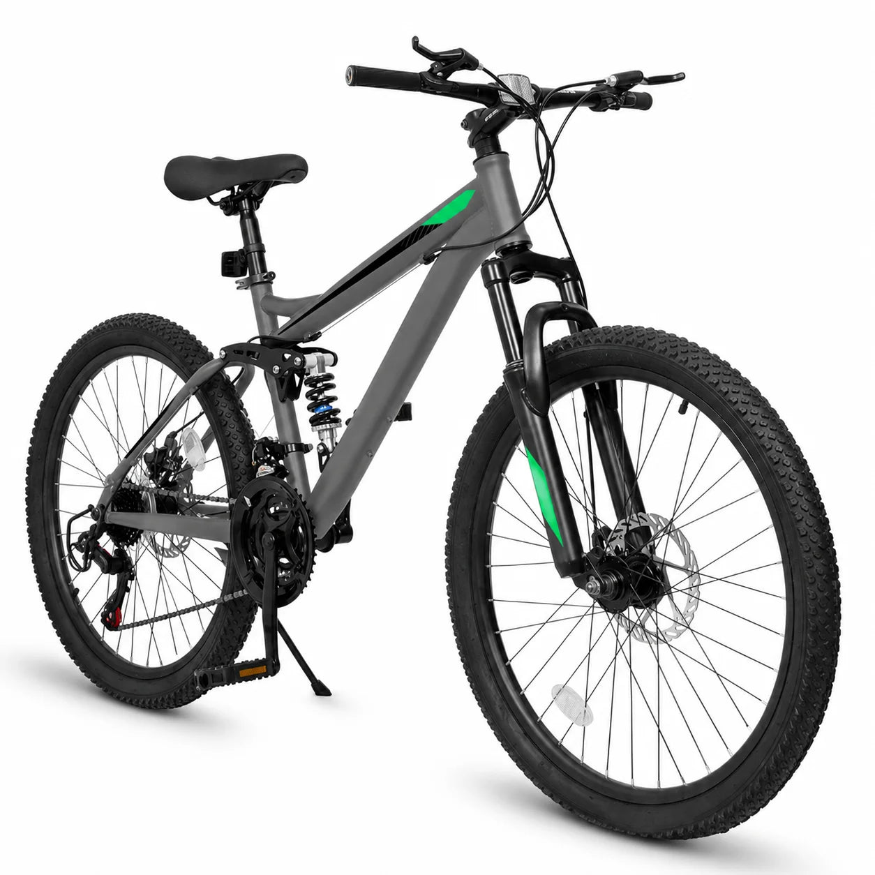 Full Suspension Mountain Bike With 21 Speed Disc Brakes