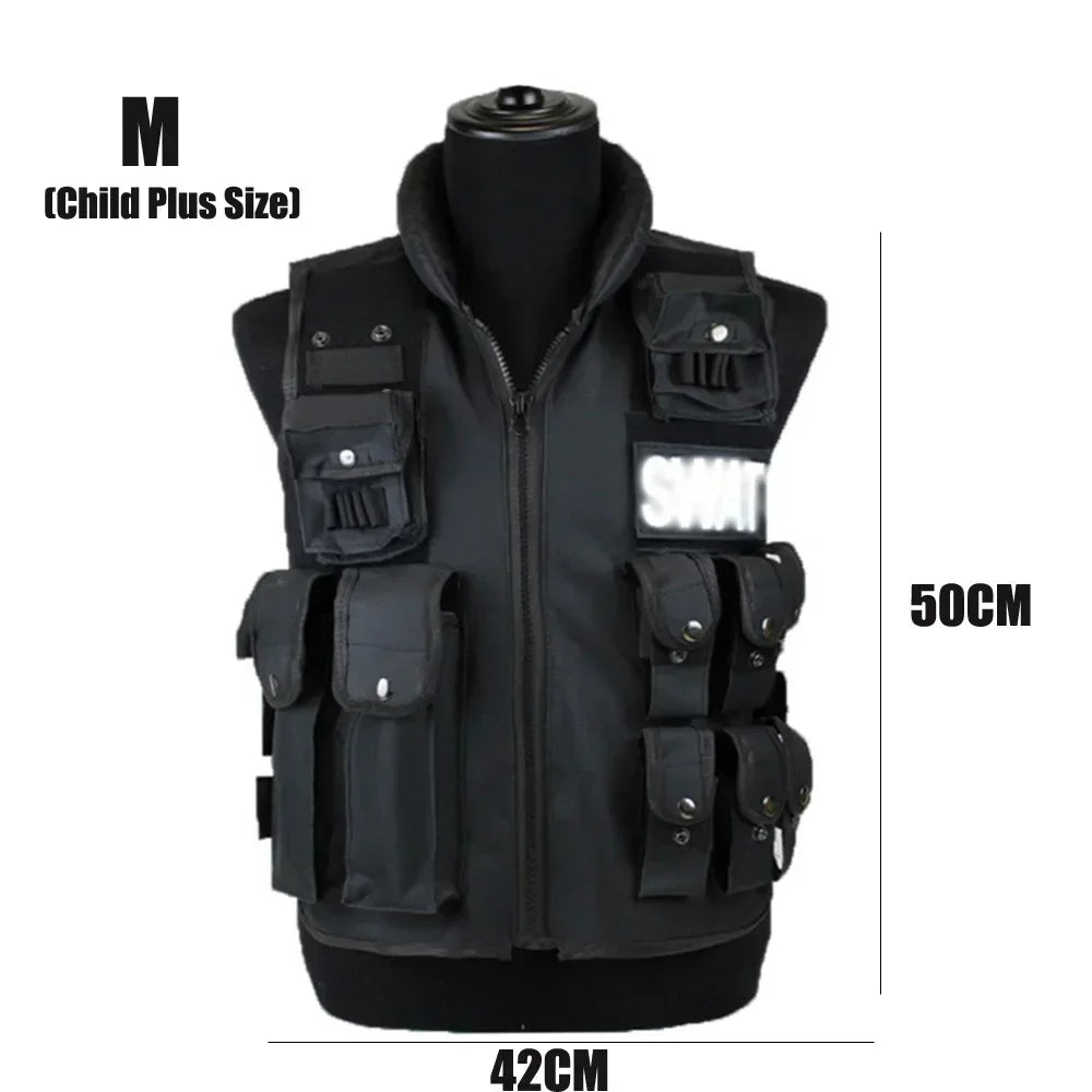 SWAT Multi Pocket Tactical Vest for Outdoor Training and Paintball