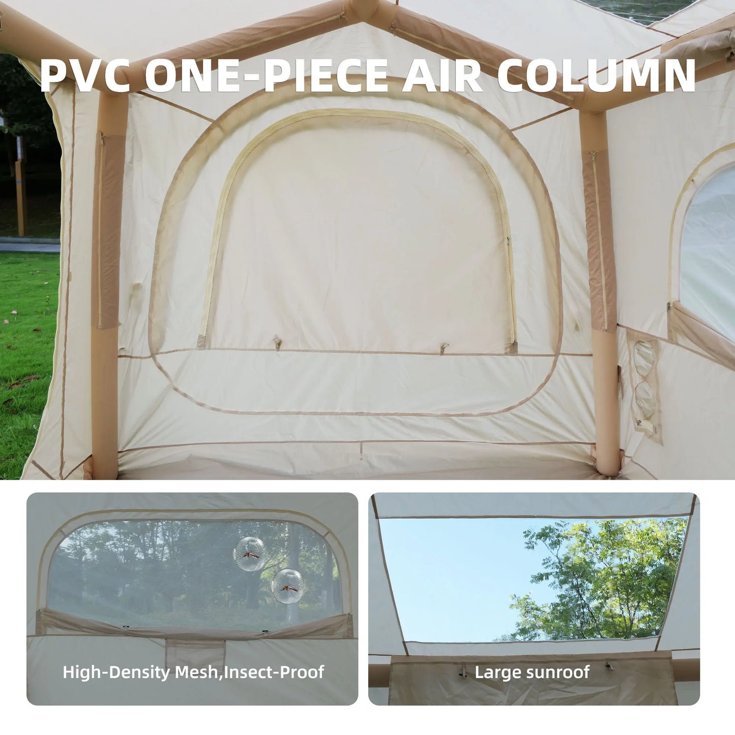 Inflatable Camping Tent With Easy Setup Waterproof Air Glamping Tent