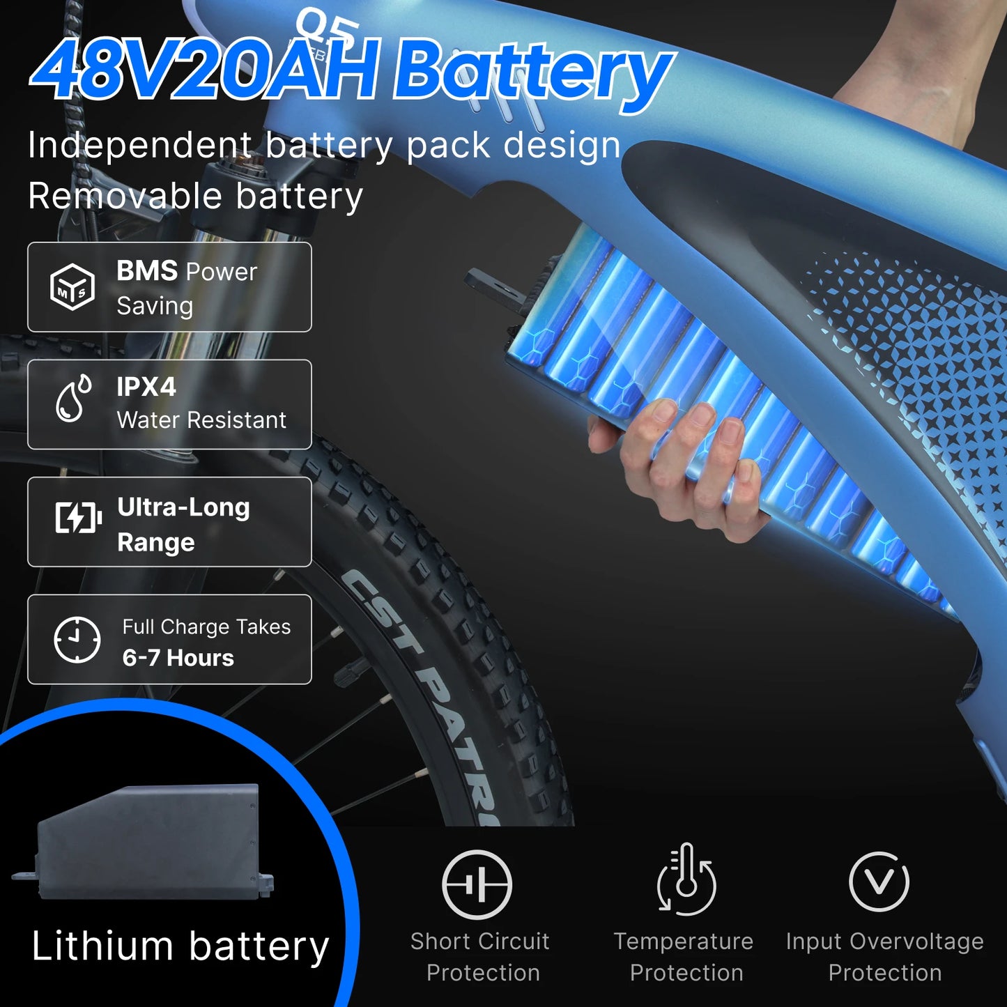 HX Q5 Ebike 2000W Torque Sensor Adults Electric Bike 85Nm 57KM/H Electric Bicycle 27.5“ Removable Battery Electric Mountain Bike