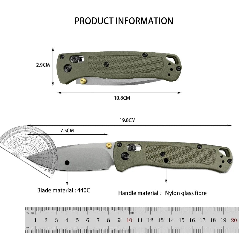 DIY Supplies 535 PEI Handle Folding Camping Knife With D2 Blade