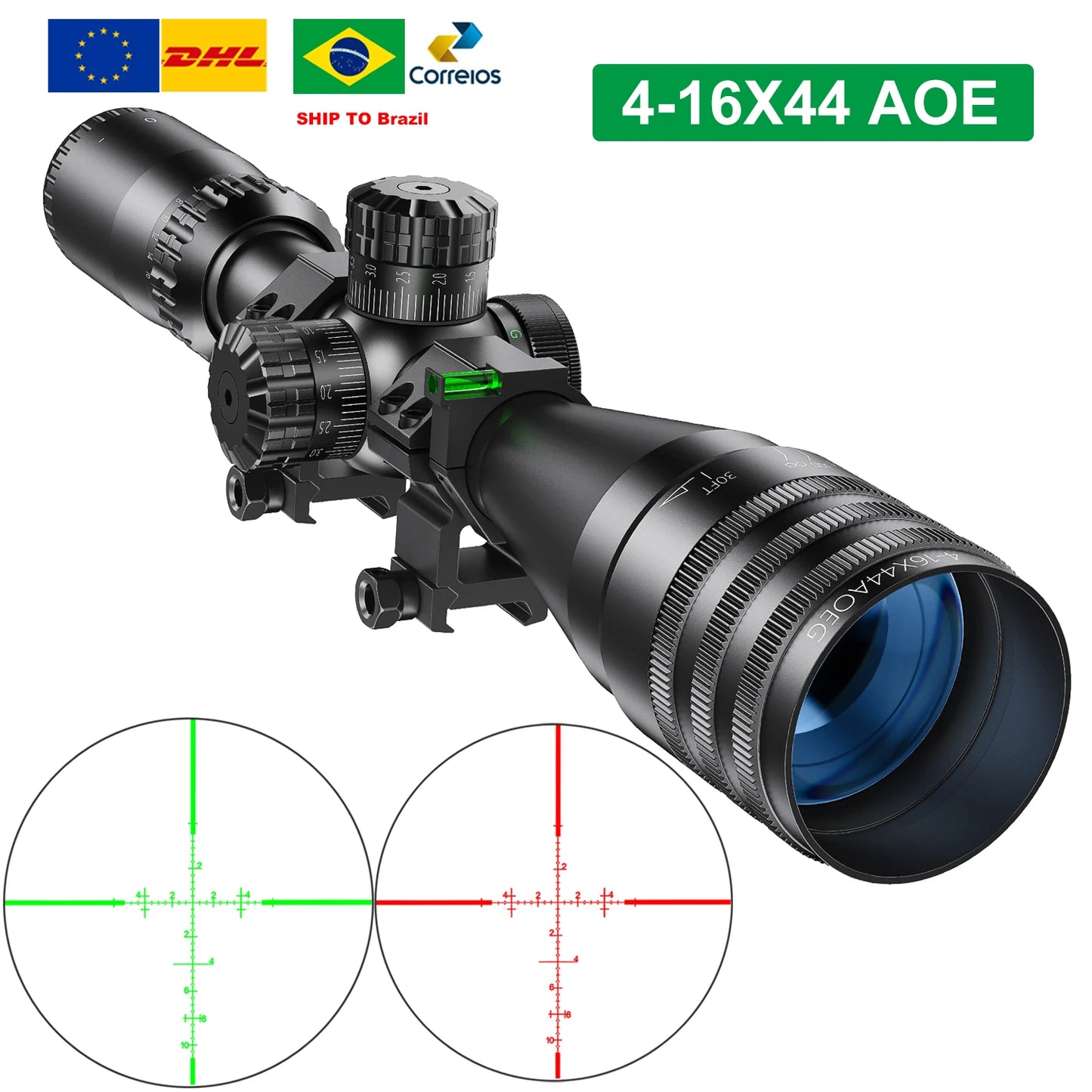 Bestsight Tactical 4-16x44 AOE Scope For Hunting And Airsoft