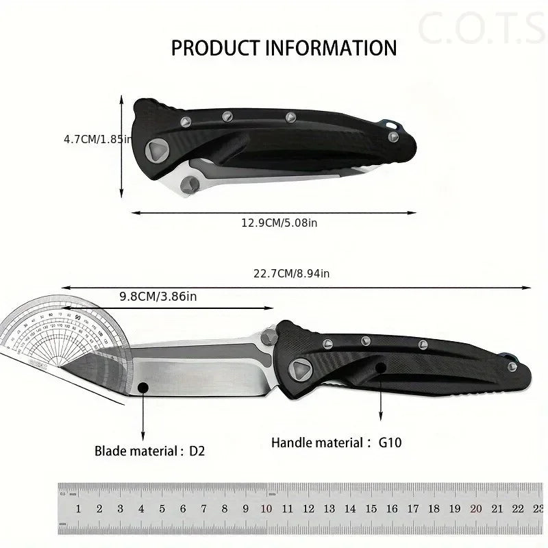 DIY Supplies Socom Delta Folding Pocket Knife D2 Blade G10